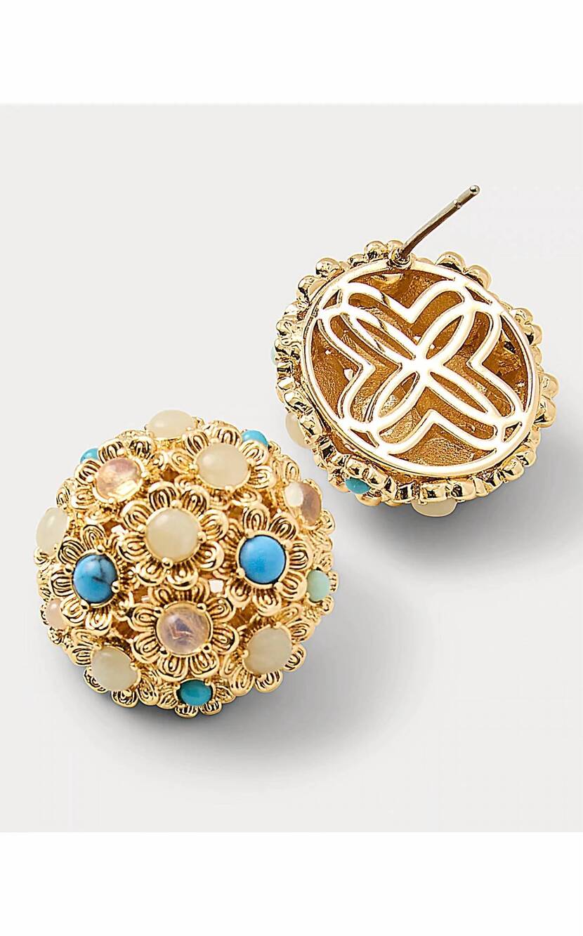 NEW LILLY PULITZER women's harlillyquin stud earrings in multicolor